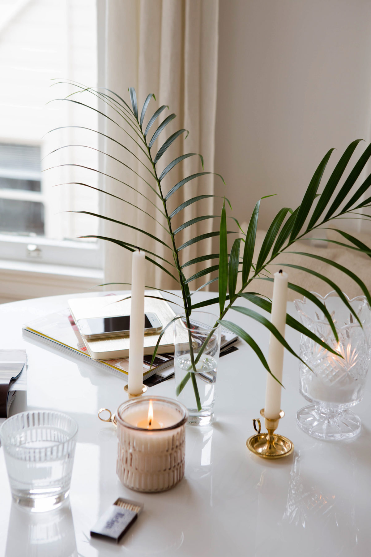 Ashley Kane dining room tour white table san francisco apartment cane cantilever chair